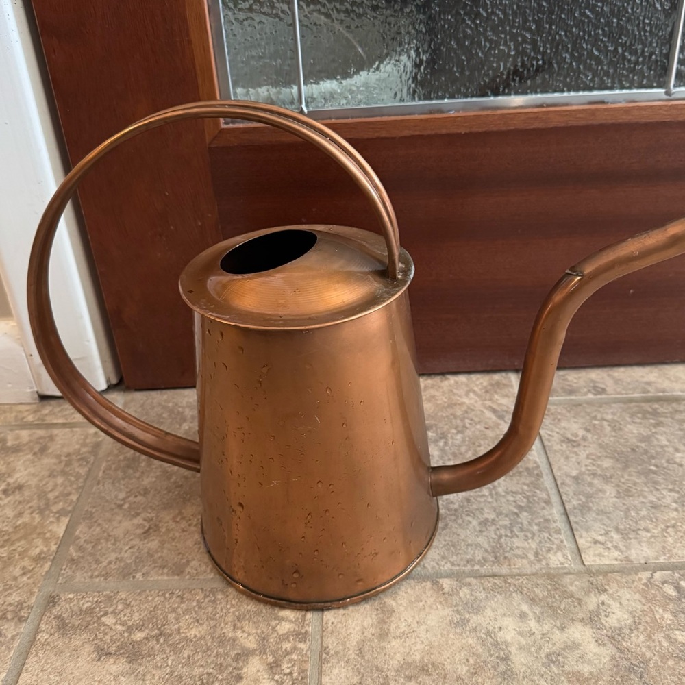 Elegant vintage Copper Watering Can patina made in India